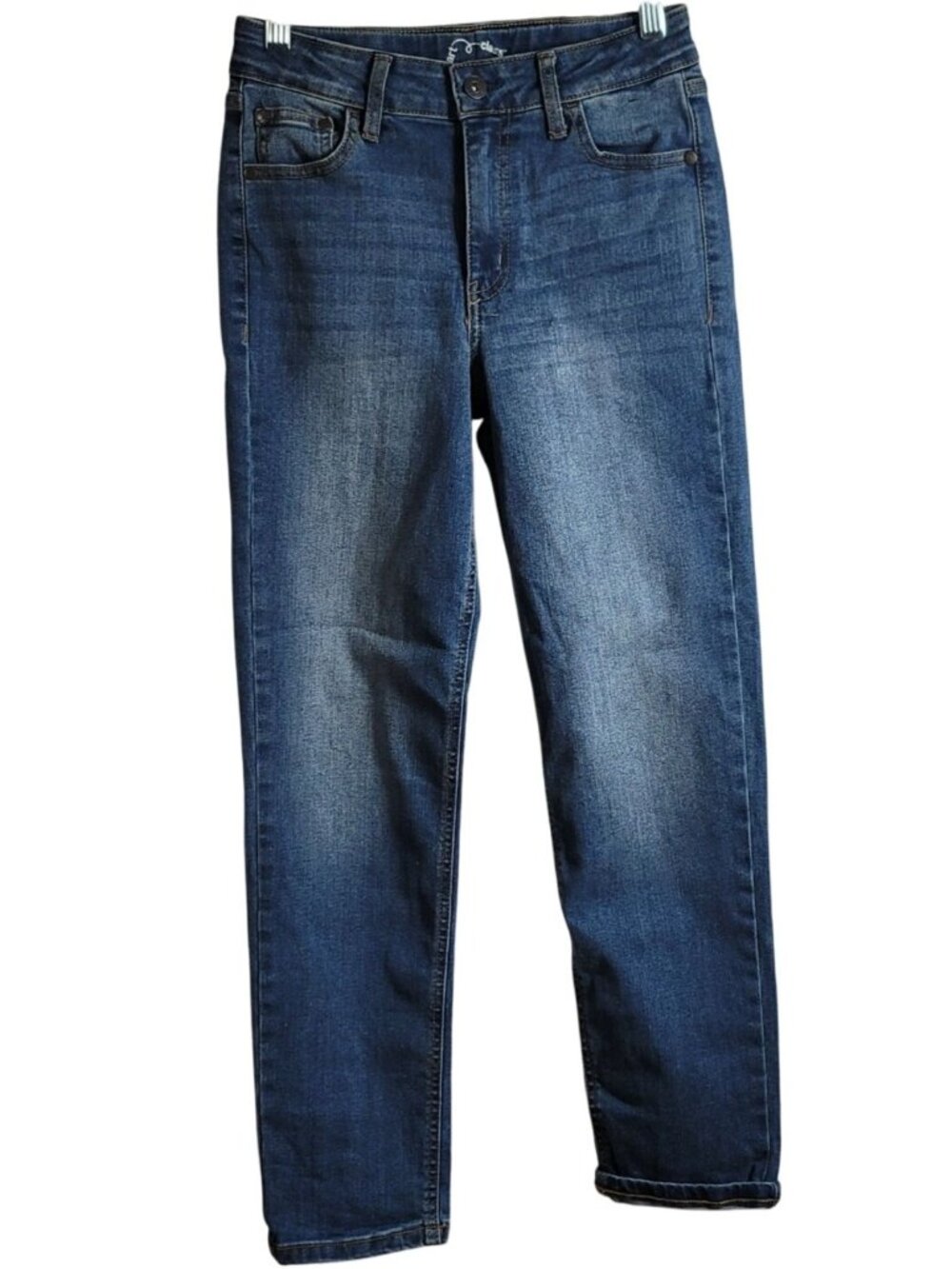 Art Class Girls Girlfriend Jeans Blue SZ 12 Tapered Zip Wash Adj Waist Pockets